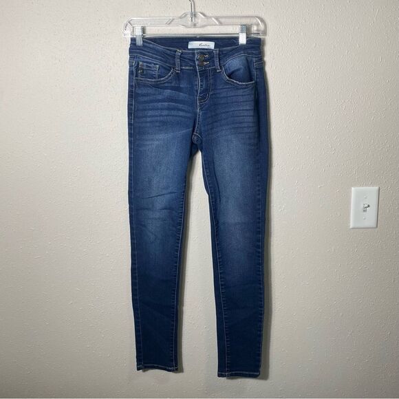 Kancan Holly Midrise Skinny Jeans Dark Wash Blue Women's Size 5/26 - Picture 2 of 14